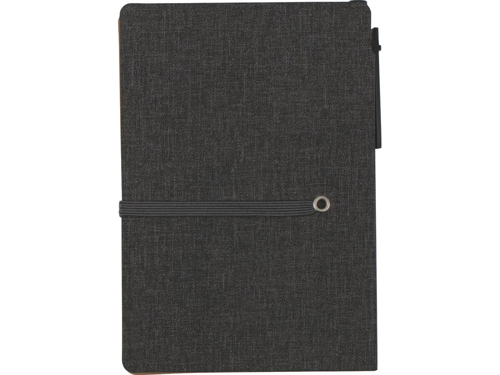 Блокнот А6 Write and stick с ручкой и набором стикеров, черный-6