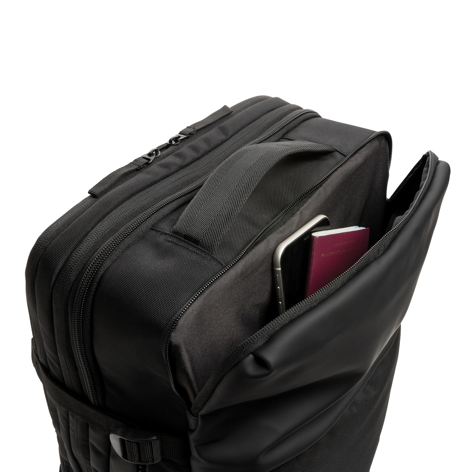Рюкзак для путешествий Swiss Peak из rPET AWARE™ с регулируемым объемом, 15.6"-12