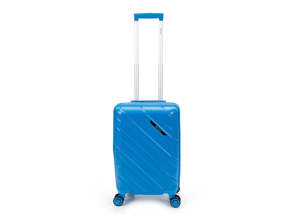 Чемодан TORBER В Отпуск, синий, полипропилен, 36 х 21,5 х 55 см, 38 л-8