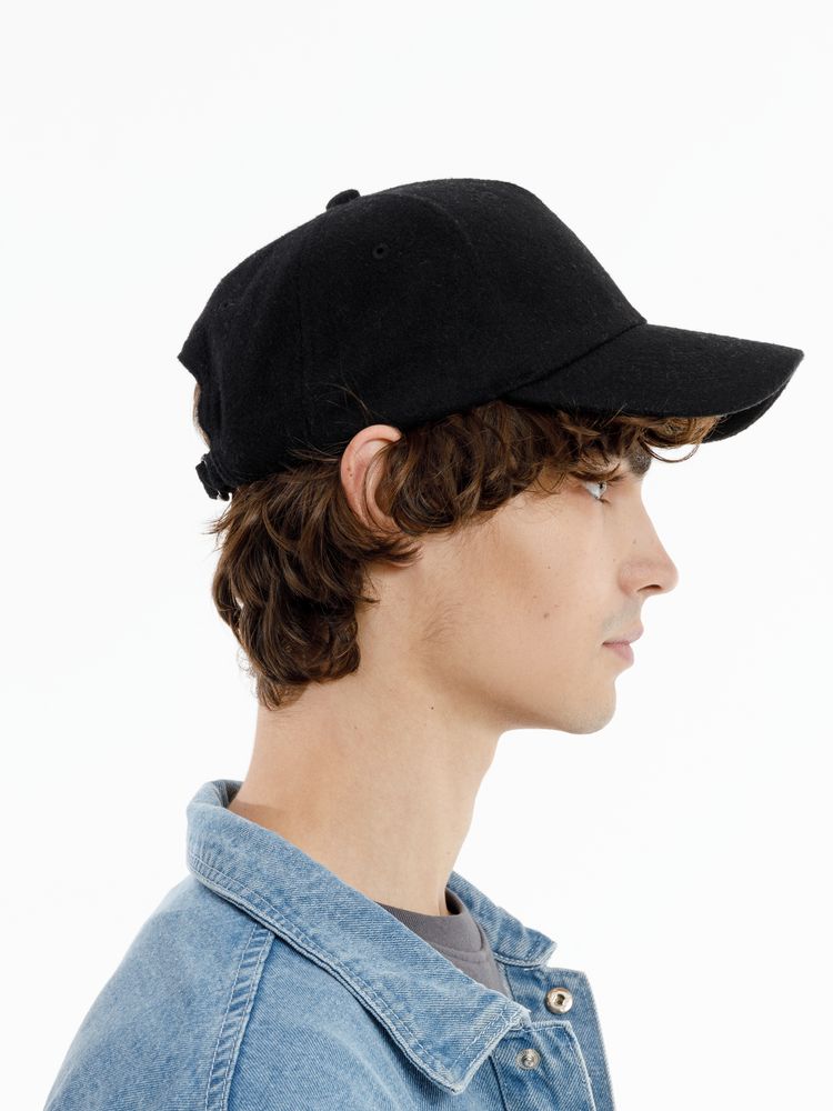 Бейсболка Woolridge, черная-4