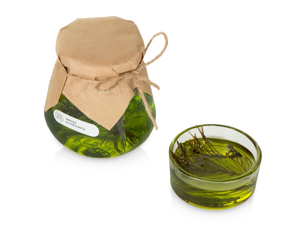 Сувенирный набор Варенье из ели и мяты в подарочной обертке 325 г-0