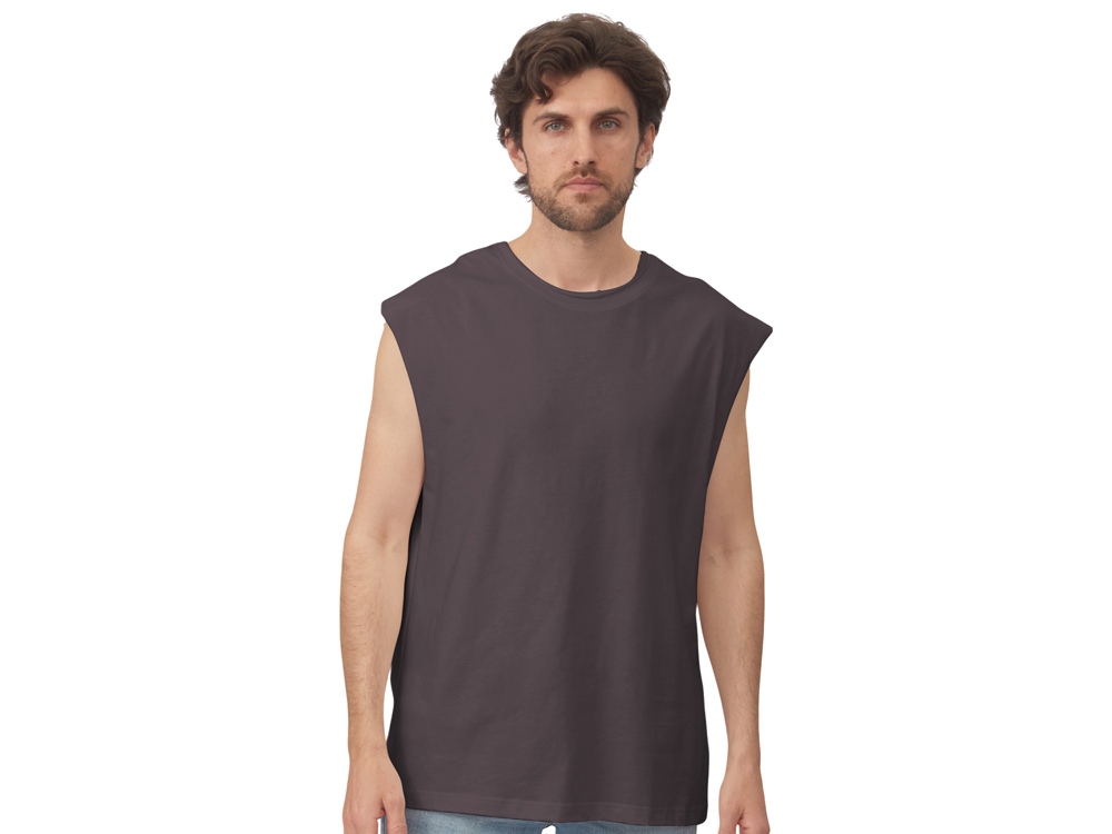 Майка оверсайз Berlin, унисекс, темно-серый-1