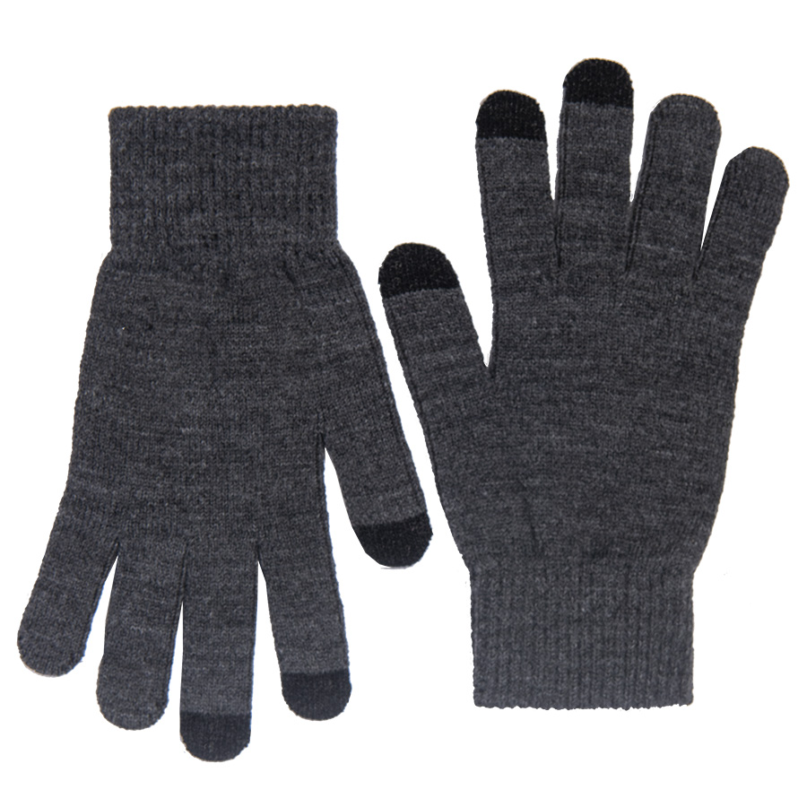 Перчатки сенсорные REACH, темно-серый меланж-0