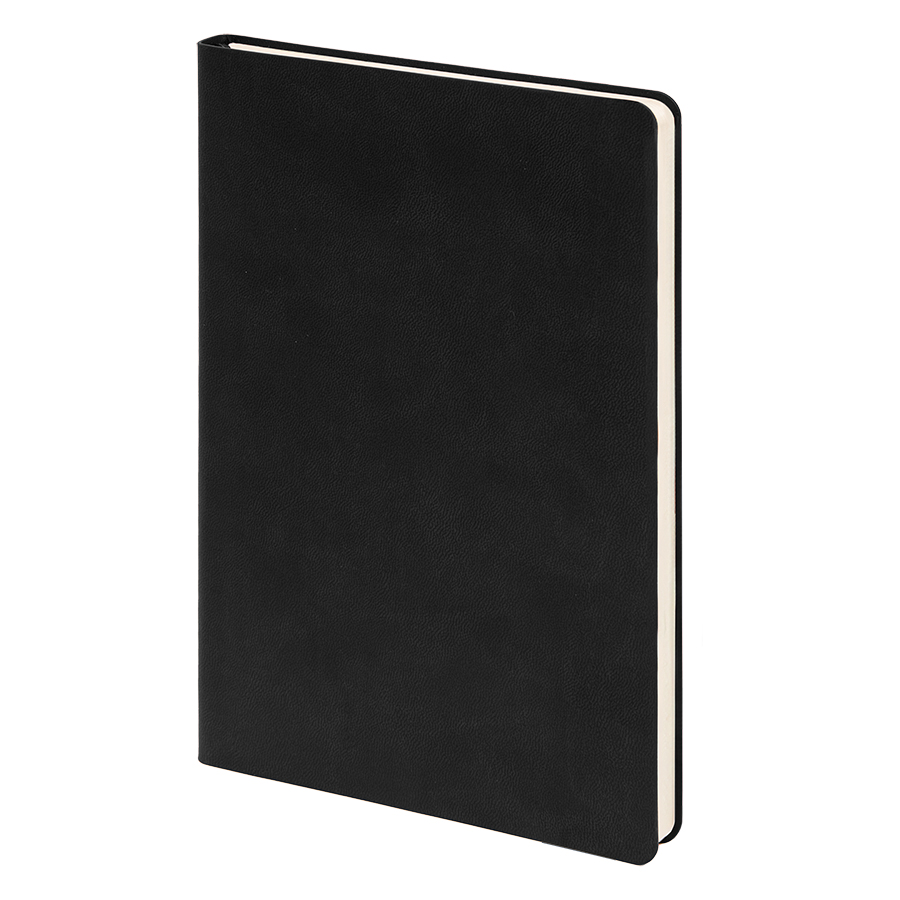 Бизнес-блокнот FUNKY, 130*210 мм, черный, голубой форзац, мягкая обложка, в линейку, черный, голубой-0