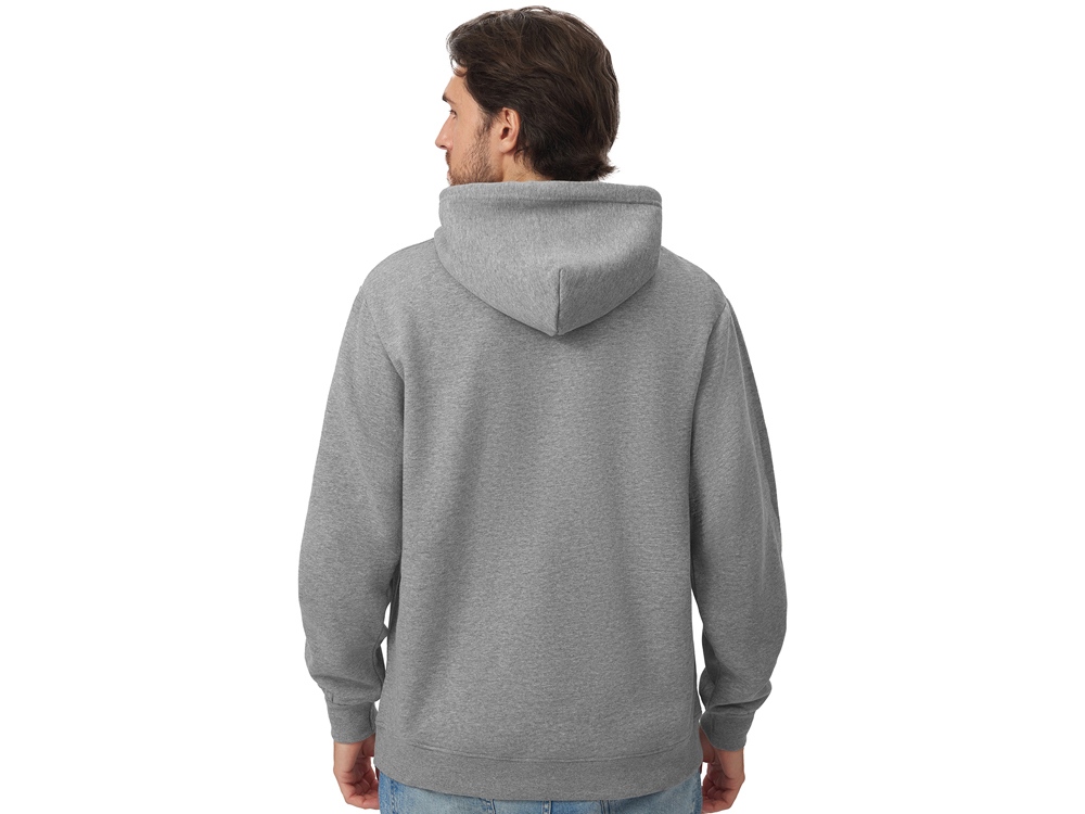 Толстовка с капюшоном оверсайз Lisbon унисекс, серый меланж-5