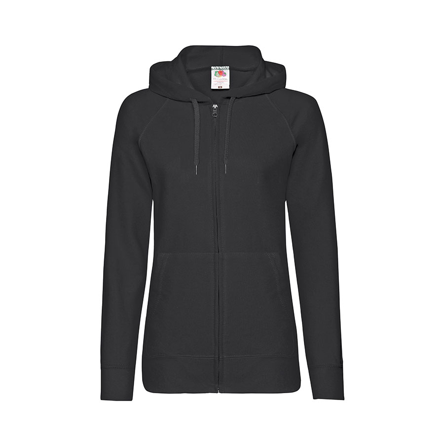 Толстовка женская без начеса LADIES LIGHTWEIGHT HOODED SWEAT 240, черный-0