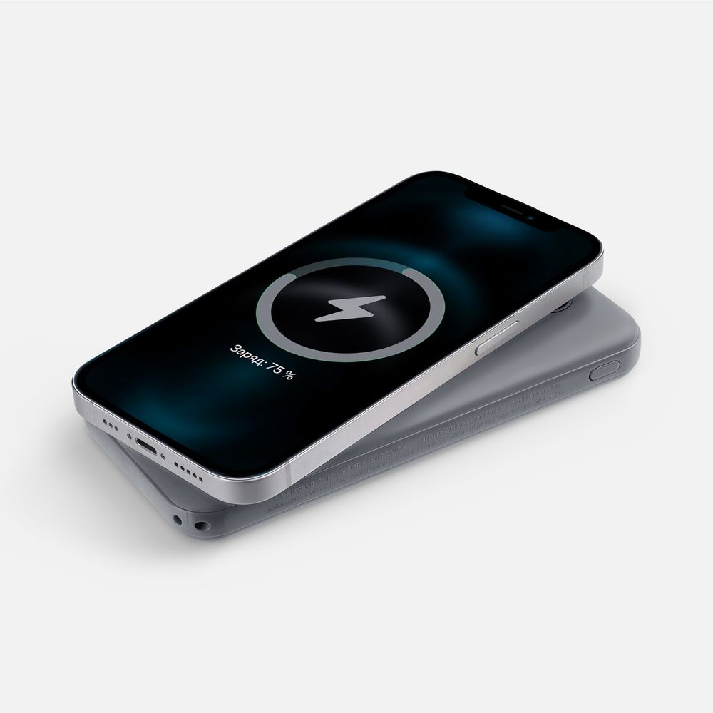 Аккумулятор Omni Qi 10000 мАч, ver.2, серый-3