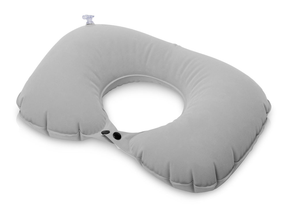 Подушка под шею с помпой Push, серый-1
