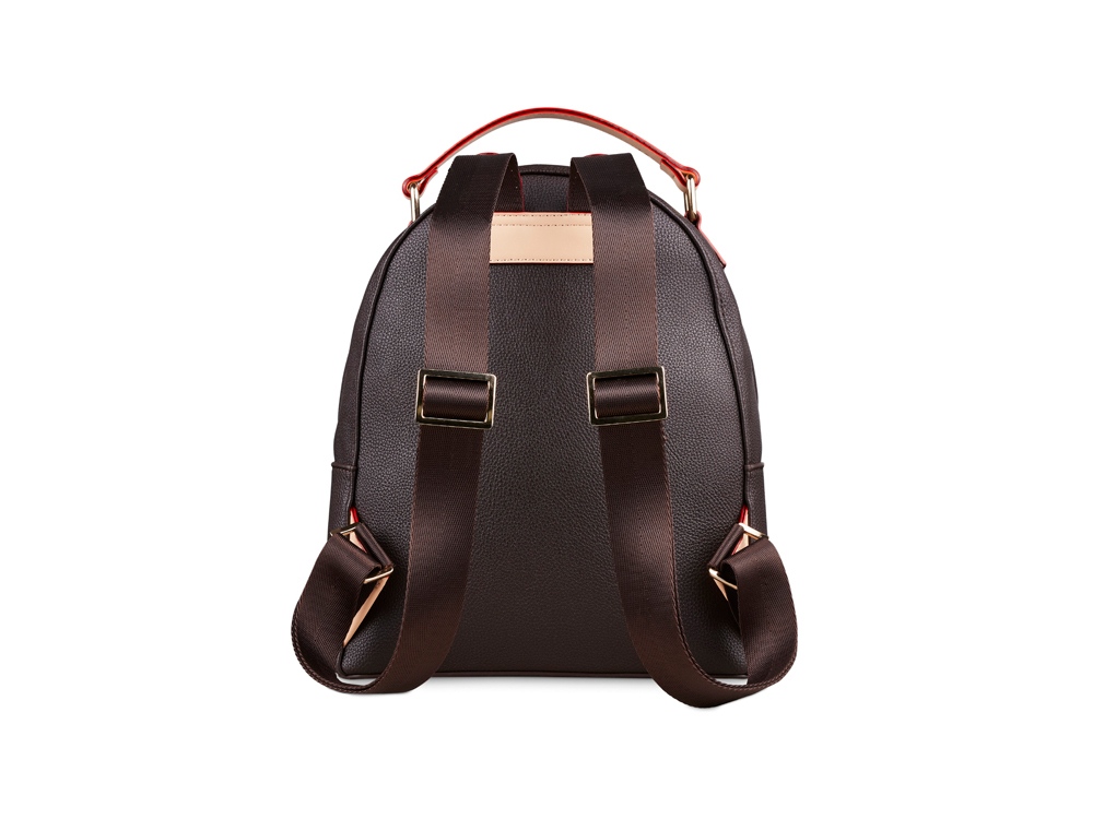 Рюкзак женский BUGATTI Ella, тёмно-коричневый, полиуретан, 24х11,5х28 см-4