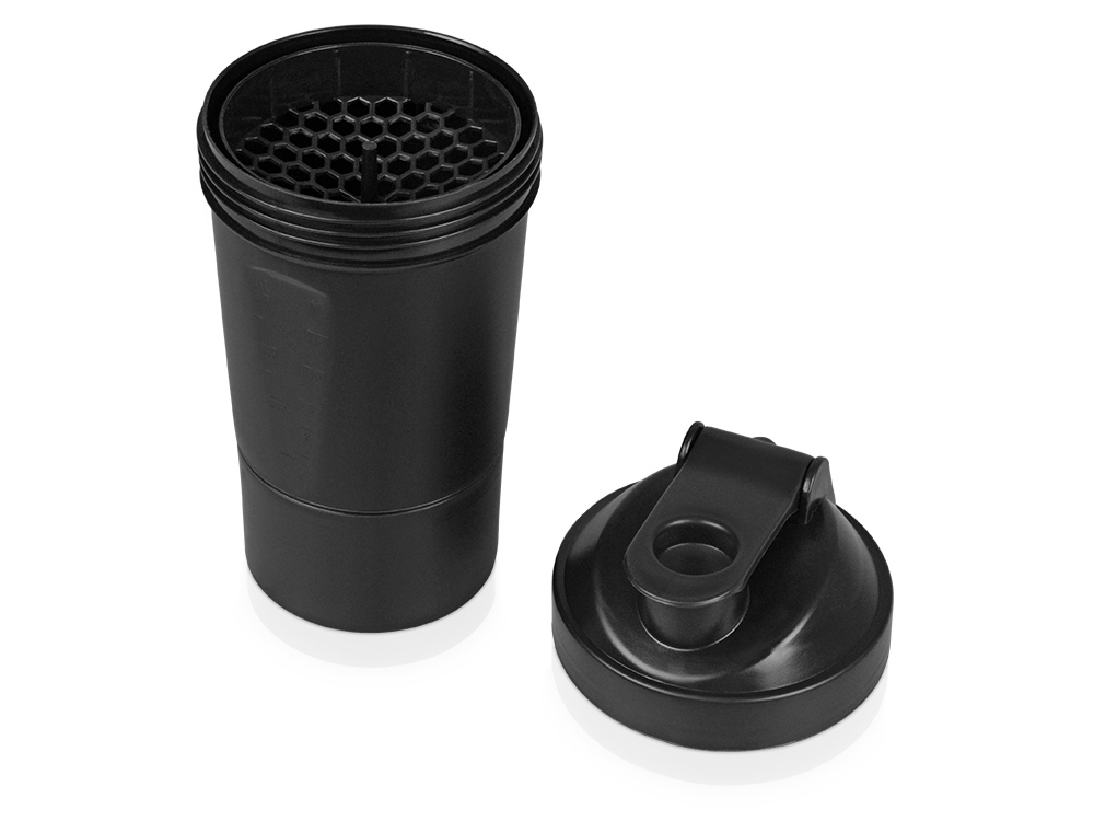 Шейкер для спортивного питания Level Up, черный-2