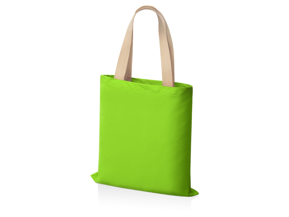 Сумка для шопинга Steady из хлопка с парусиновыми ручками, 260 г/м2, зеленое яблоко-1