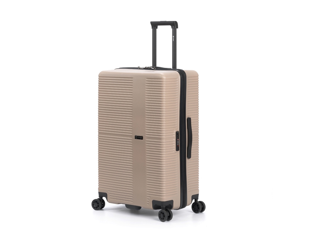 Чемодан TORBER Elton, песочный, ABS-пластик, 47 х 32 х 78 см, 96 л-0