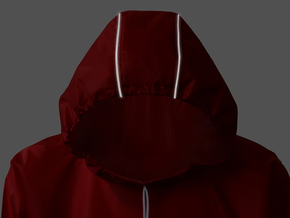 Дождевик - пончо Galaxy со светоотражающими элементами, красный-9