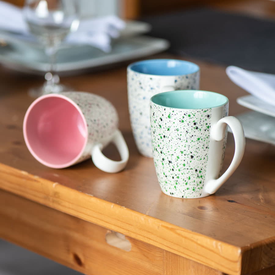 Кружка TERRAZZO, белый, розовый-9