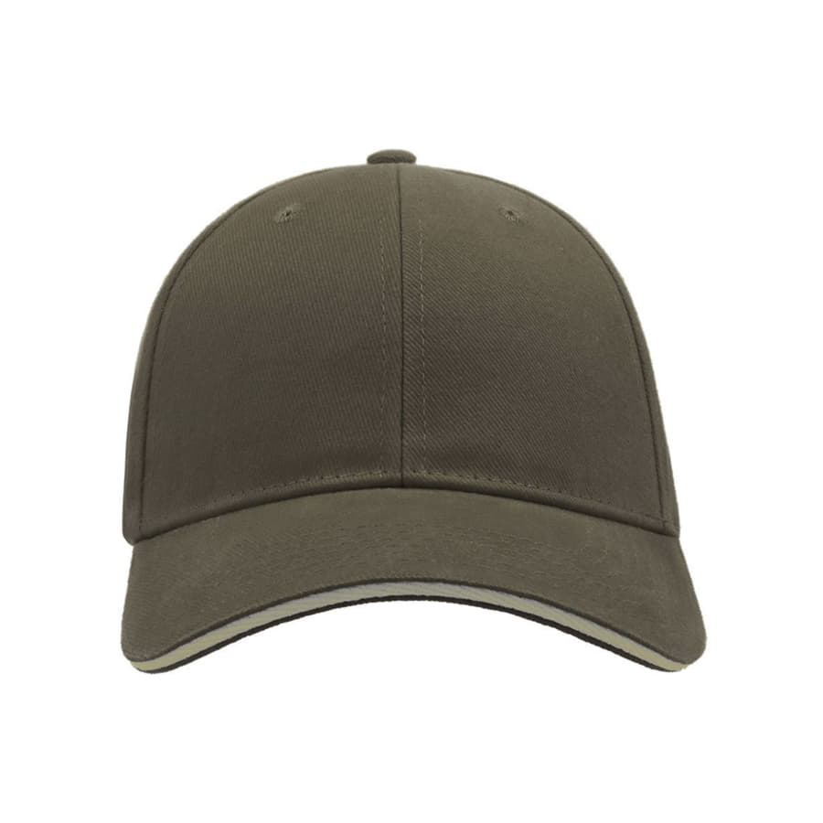 Бейсболка LIBERTY SANDWICH, 6 клиньев, сэндвич, металлическая застежка, оливковый-3