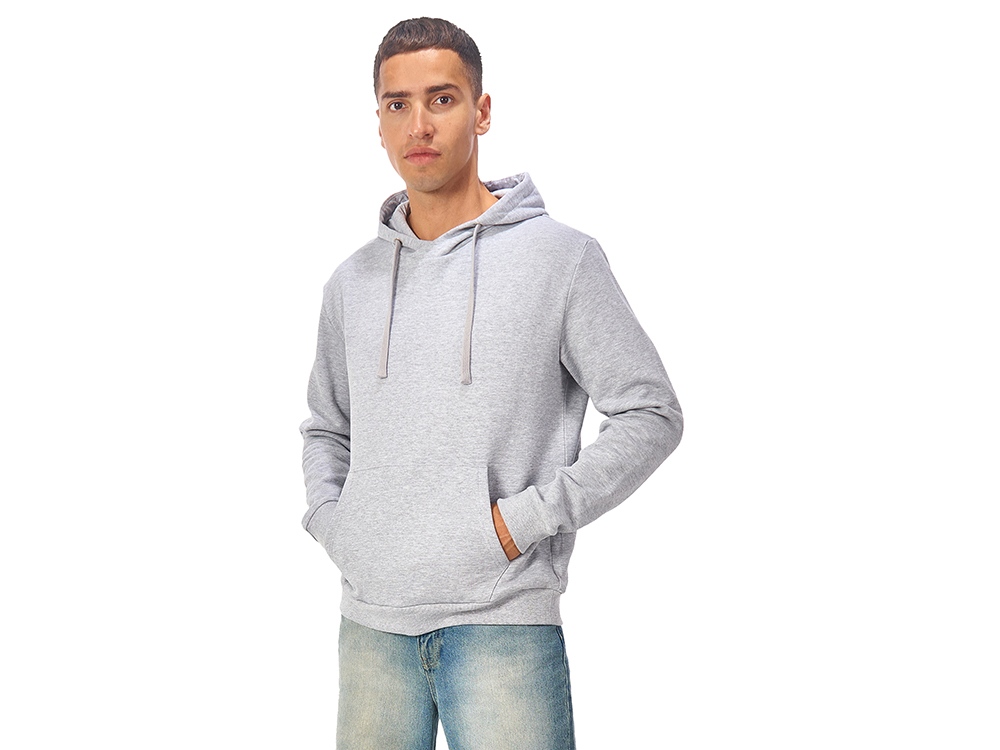 Толстовка унисекс Stream с капюшоном, серый меланж-1