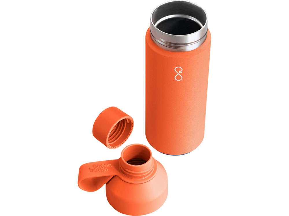 Бутылка для воды Ocean Bottle объемом 500 мл с вакуумной изоляцией, оранжевый-2