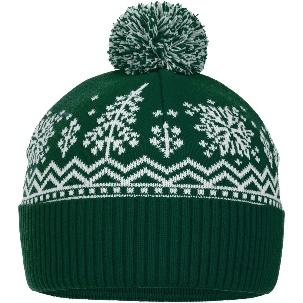 Шапка Elnik, зеленая с молочно-белым-2