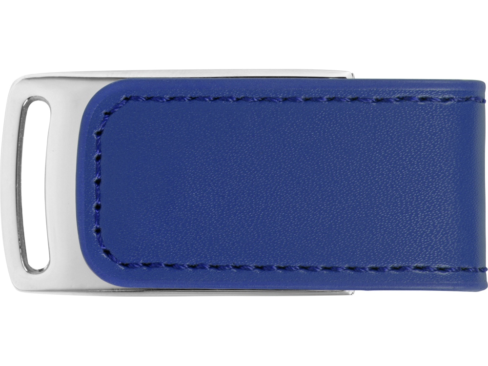 Флеш-карта USB 2.0 16 Gb с магнитным замком Vigo, синий/серебристый-2