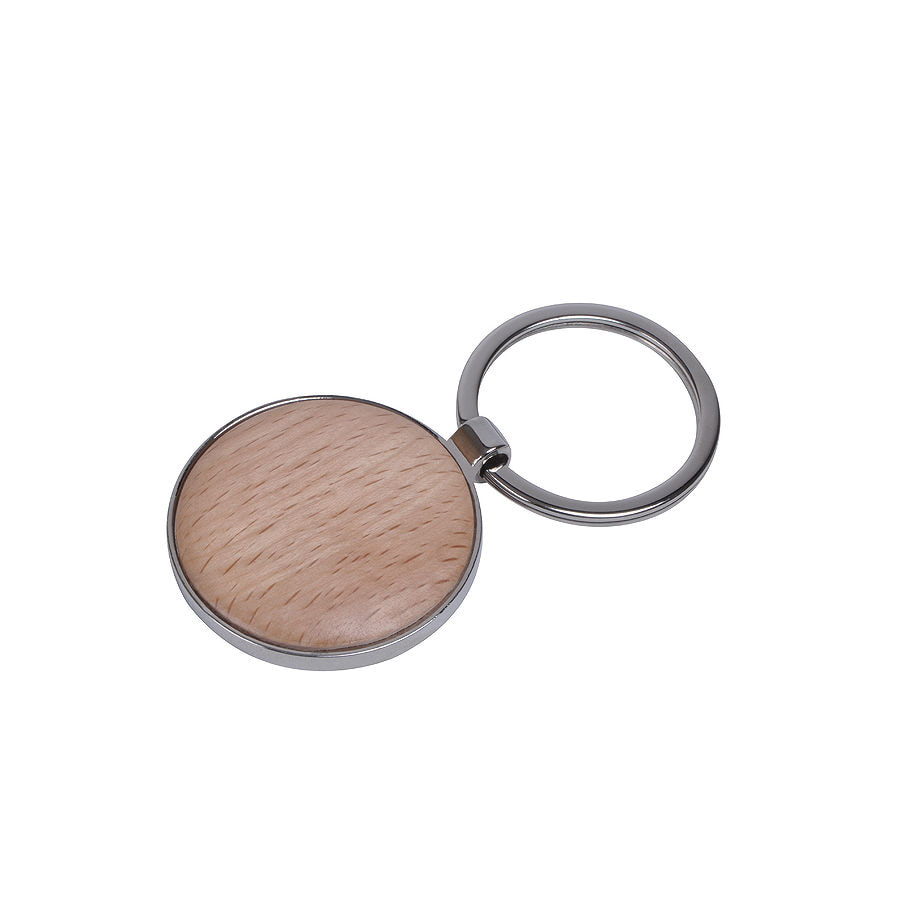 Брелок "Woody" круглый, серебристый, коричневый-0
