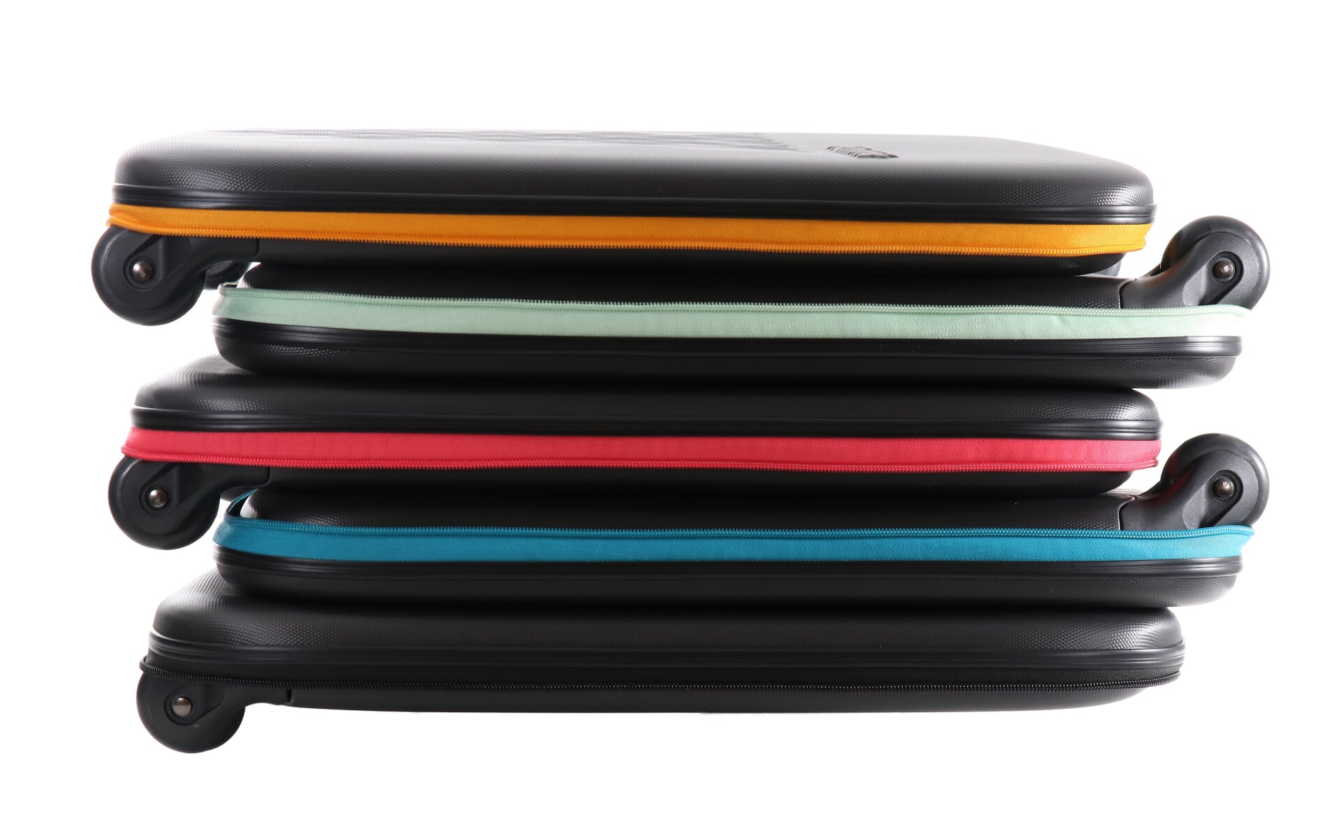 Чемодан складной Rollink Earth 55x40x20 см, 2 колеса, черный/оранжевый-28