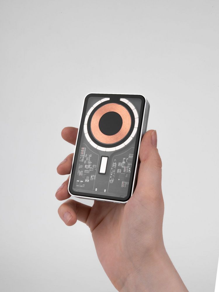 Магнитный беспроводной аккумулятор Cooper Ergo 5000 мАч, серебристый-4