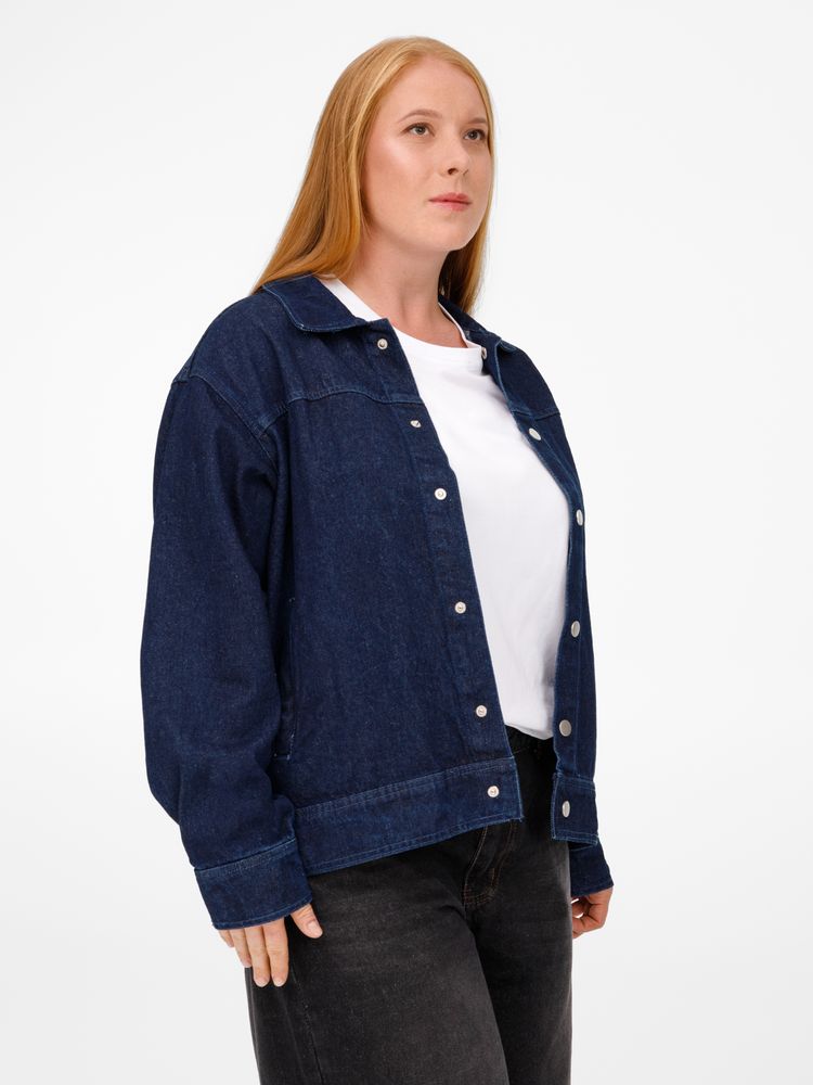 Куртка джинсовая O1, темно-синяя-8