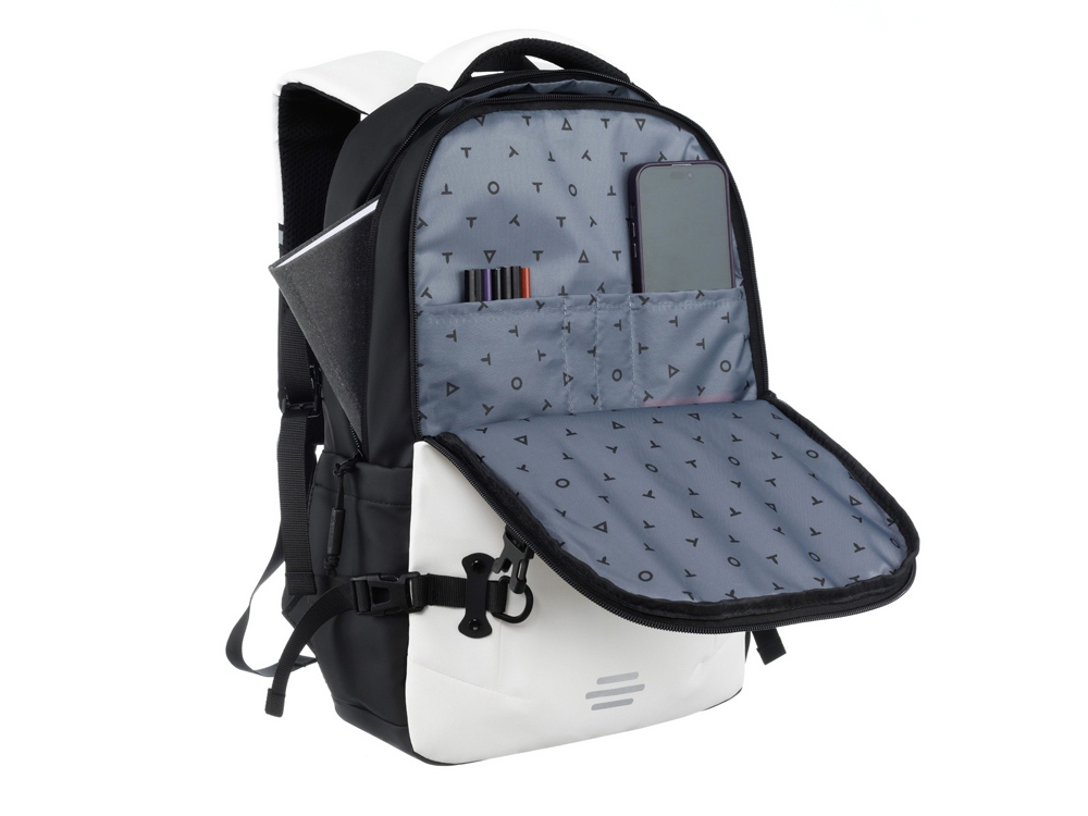 Рюкзак спортивный TORBER Xtreme 18, белый/чёрный, 31 х 12 х 46 см, 17л-4