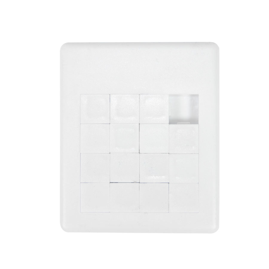 Игра  "Пятнашки" 16+; 9х7,6х0,6 см; пластик; тампопечать, белый-0