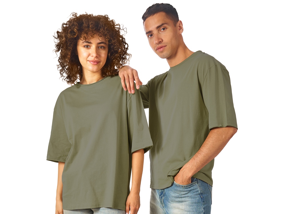 Футболка оверсайз Liyon унисекс, хаки-0