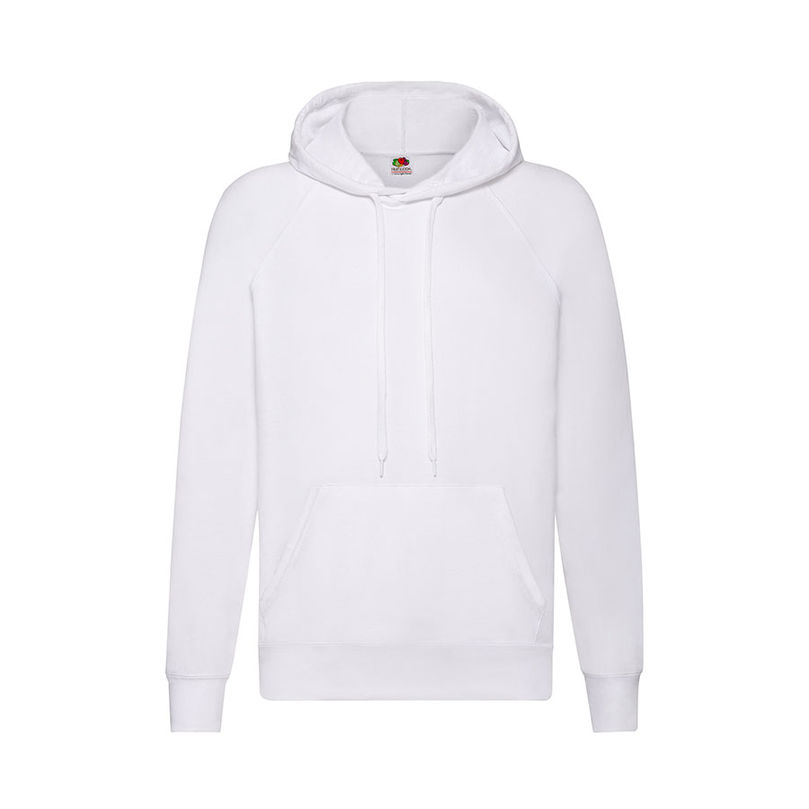 Толстовка без начеса LIGHTWEIGHT HOODED SWEAT 240, белый-0