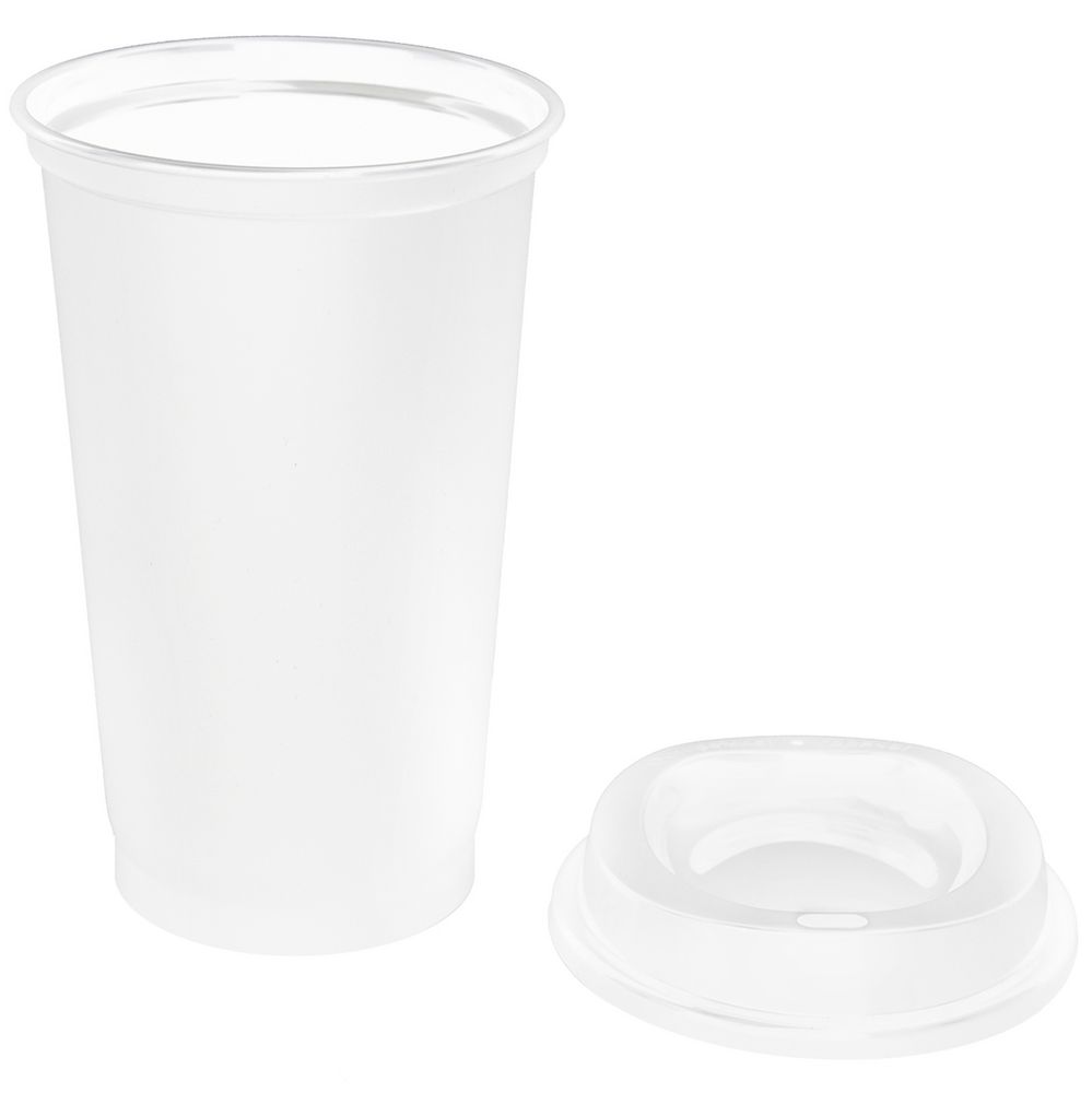 Стакан с крышкой Color Cap White, белый-1