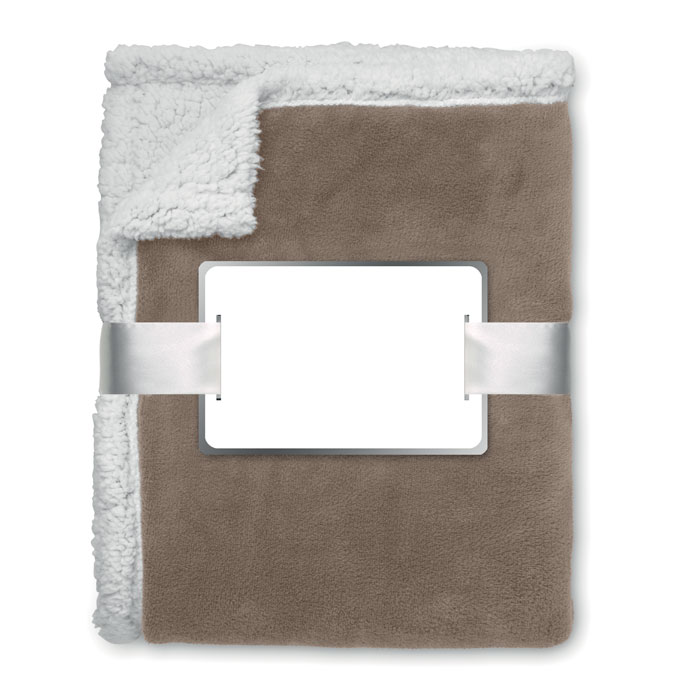 Плед из акрила, хаки-3