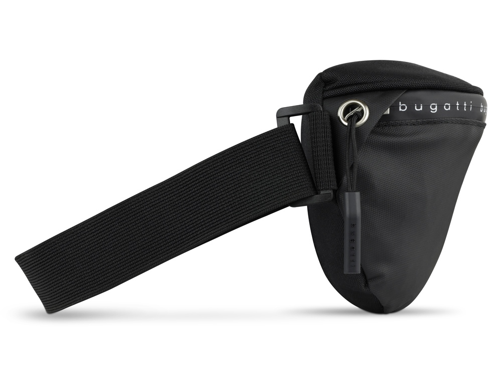 Сумка на пояс BUGATTI Blanc Delight, чёрная, нейлон RPET600D/тарпаулин/полиэстер, 24х11х12,5 см, 2 л-5