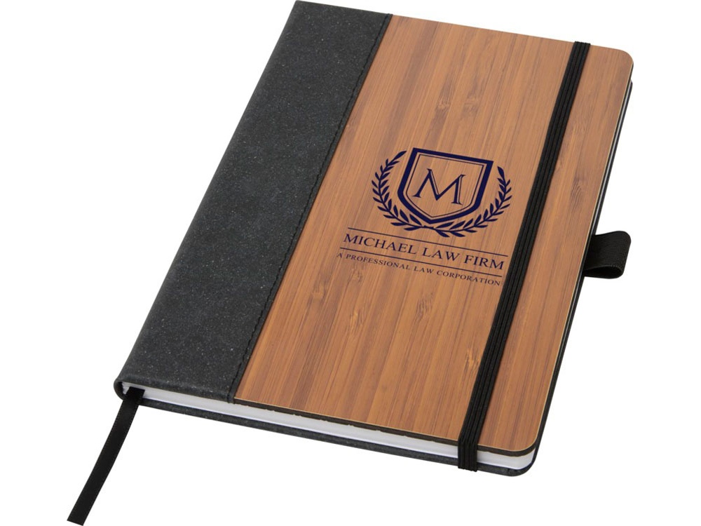 Блокнот A5 Note с обложкой из бамбука, натуральный-5