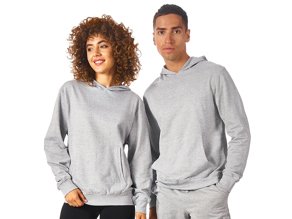 Худи Warsaw, футер 220гр, серый меланж-0