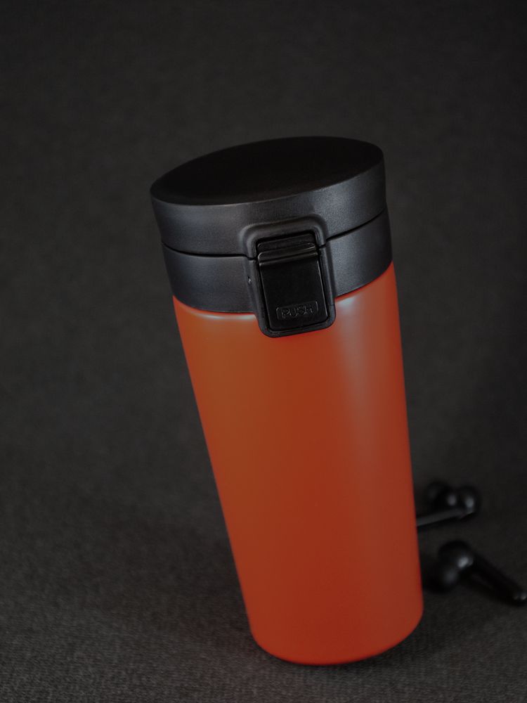 Термостакан с ситечком No Leak Infuser, оранжевый-4