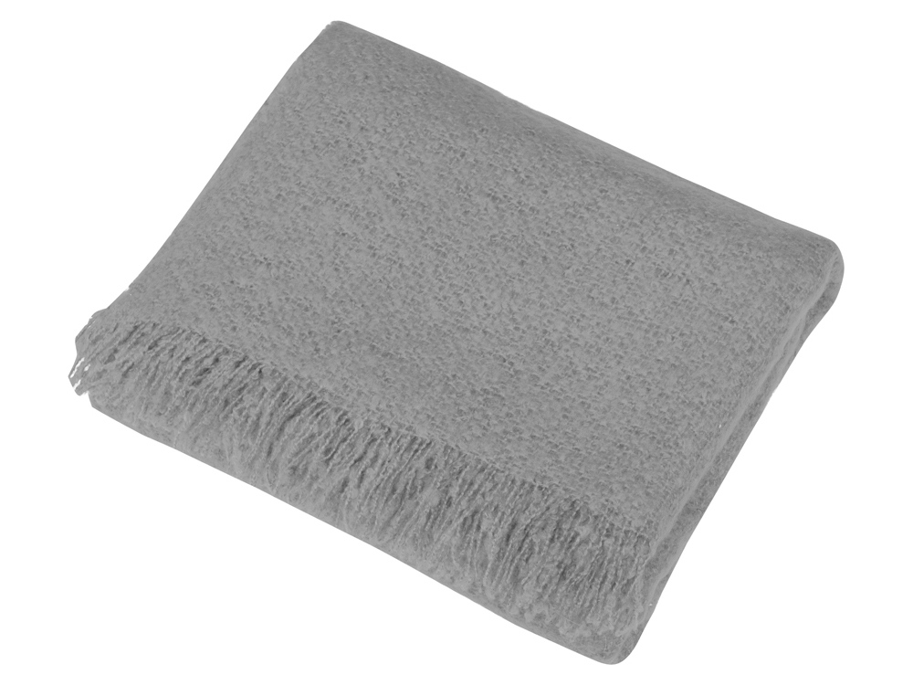 Плед акриловый Mohair, серый-2