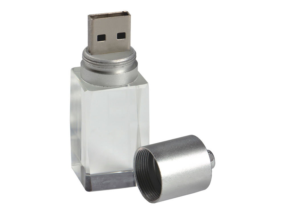 USB-флешка на 16 ГБ,micro USB  серебро-1