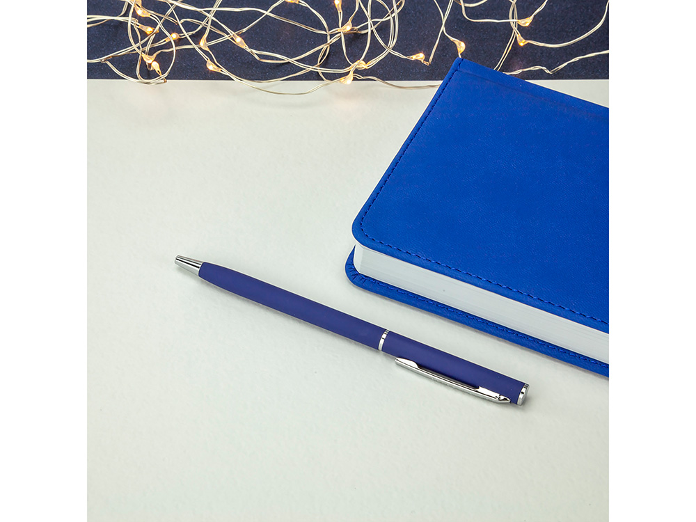 Ручка шариковая автоматическая BrunoVisconti® PALERMO цвет корпуса синий, soft-touch, 0.7 мм-7