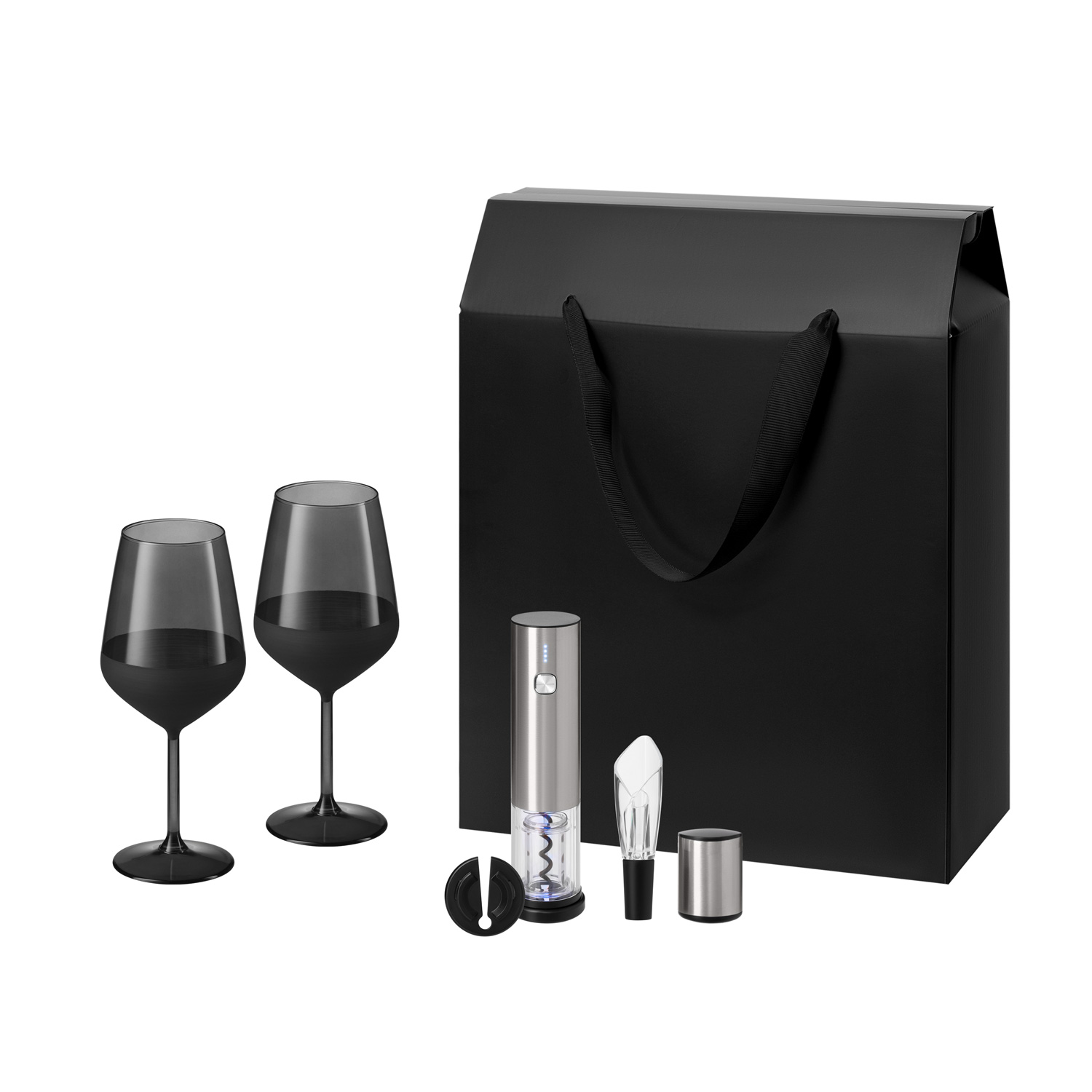 Подарочный набор Блэк Эдишн (Black Edition), Винтаро (Vintaro) (2 бокала + набор для вина)-0