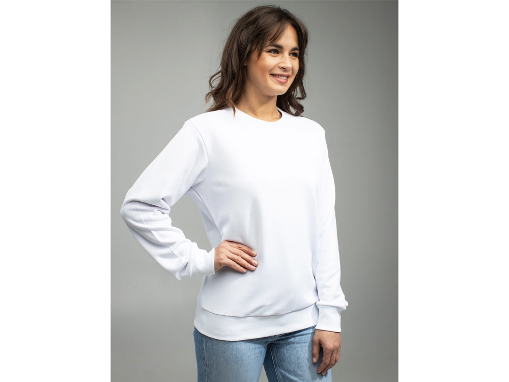 Толстовка втачной рукав. Модель 1 (Футер петлевой) (Размер 46-176, Цвет Белый)-6