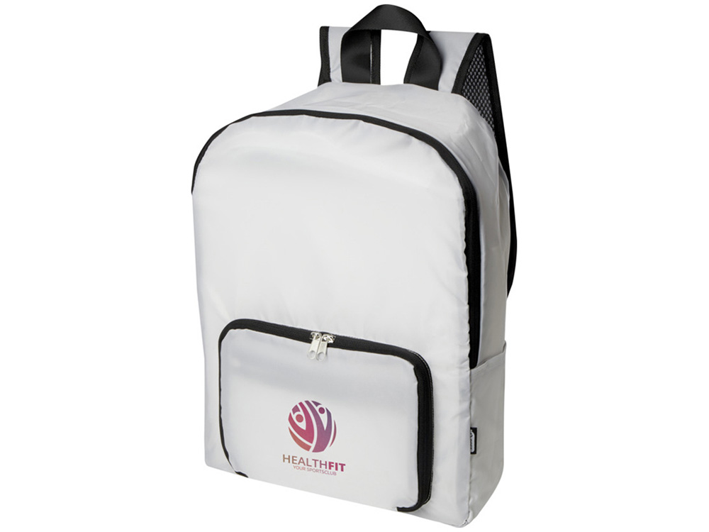 Складной рюкзак EcoFold объемом 15 л из переработанного ПЭТ-пластика - Белый-3