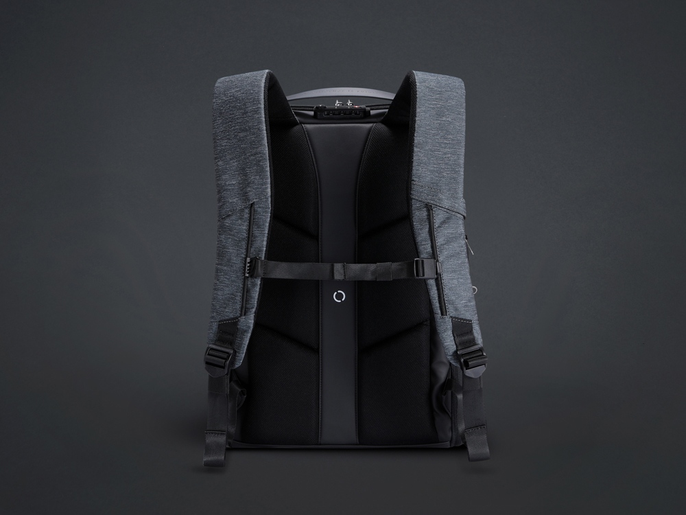 Антикражный рюкзак FlexPackPro для ноутбука 15.6, серый/черный-3