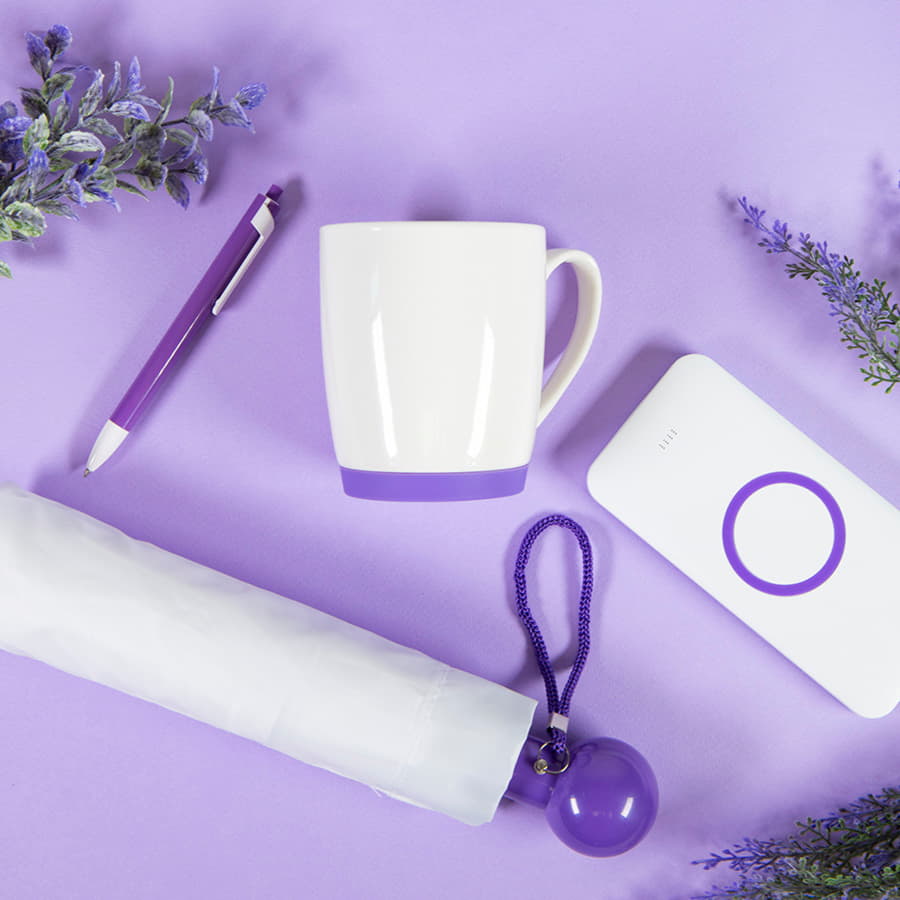 Ручка шариковая FORTE, фиолетовый, белый-2