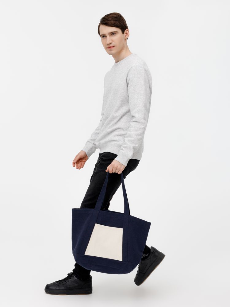 Шопер Shophop, синий с неокрашенным-6