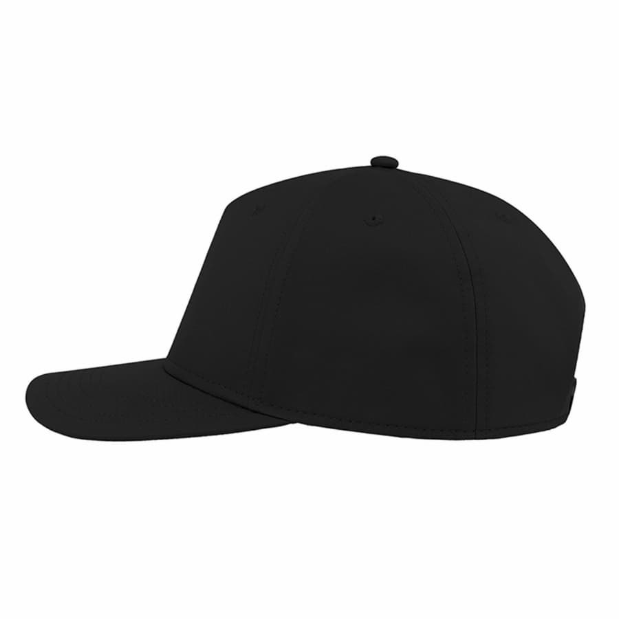 Бейсболка RAY-S, 5 клиньев, застежка на липучке, черный-4