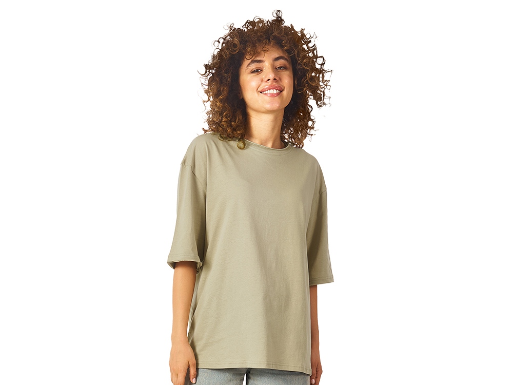 Футболка оверсайз Liyon унисекс, оливковый-2