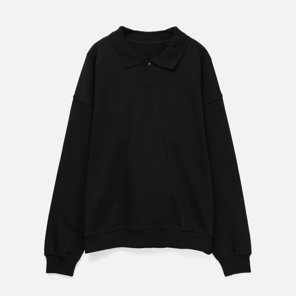 Свитшот оверсайз унисекс S6, черный-1