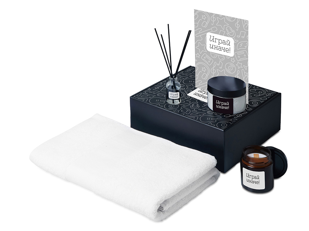 Подарочный набор Re:y. Care с полотенцем, солью для ванны и диффузором-0